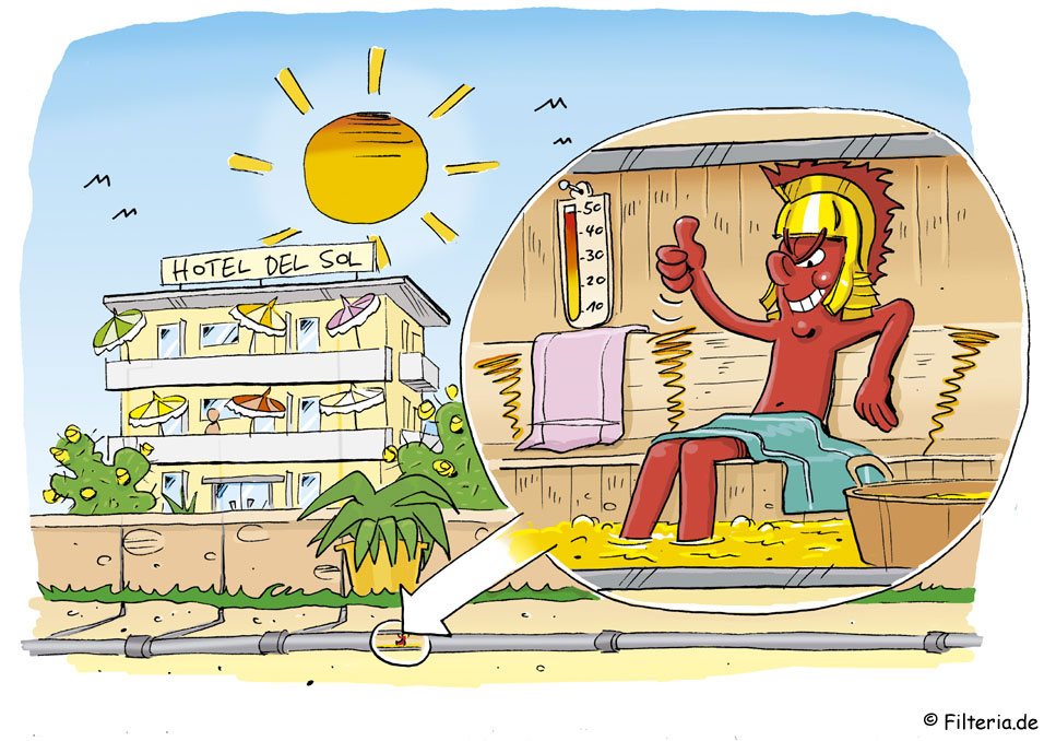 Kaltwasserleitungen über 25 °C